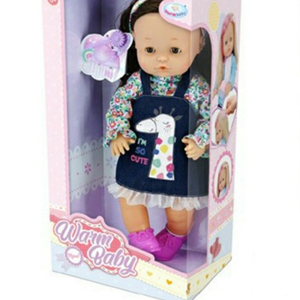 عروسک دخترانه با بلوز و سارافون وارم بیبی Warm Baby مدل RT05080-4-اسباب بازی